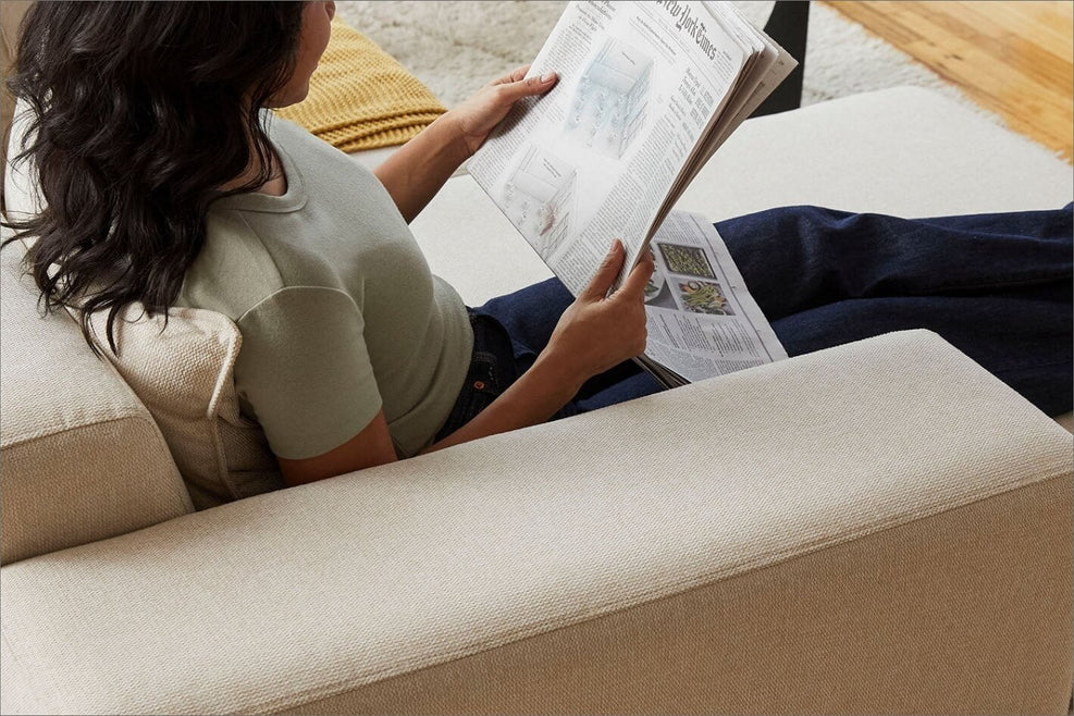 The Floyd Three-Piece Form Sectional in lifestyle shot